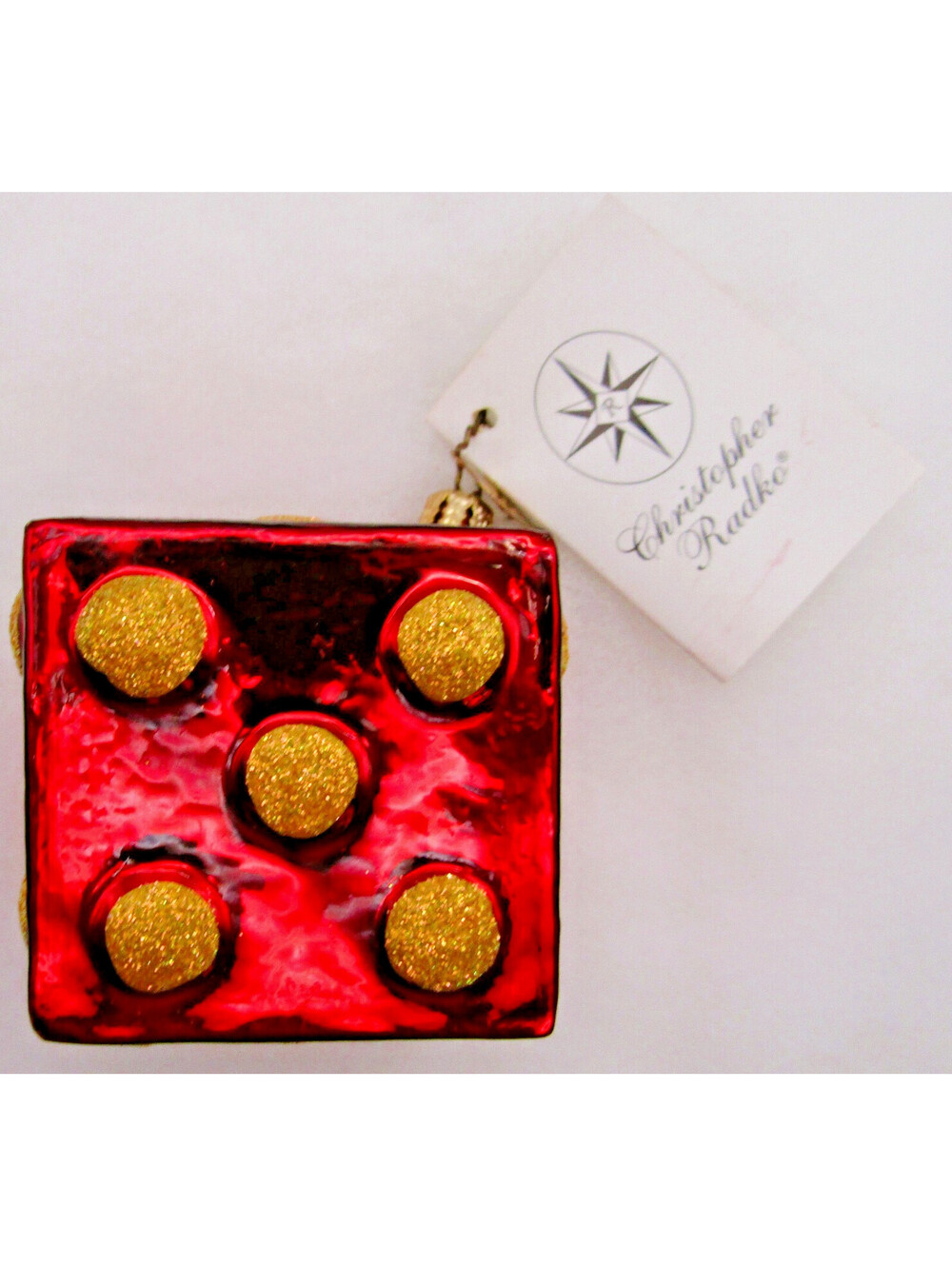 Christopher Radko 2002 Loaded Lucky Asst 2 Ornament with Original Tag and Box